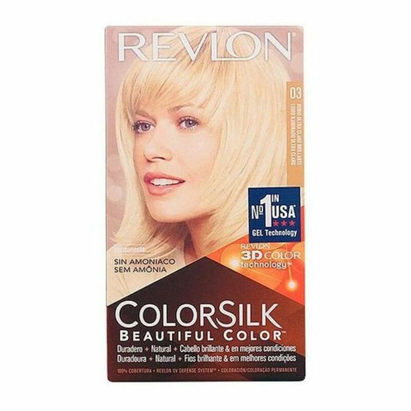 Farve uden Ammoniak Colorsilk Revlon Ultra lys naturlig blond