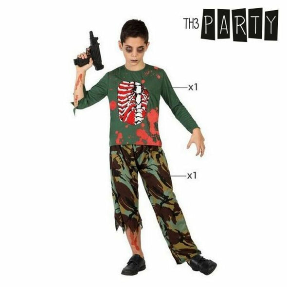 Kostume til børn Zombie soldat (2 Pcs)