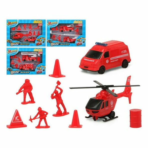 Legetøjssæt med køretøjer Rød 119350