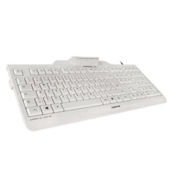 Tastatur med reader Cherry JK-A0100ES-0 Hvid