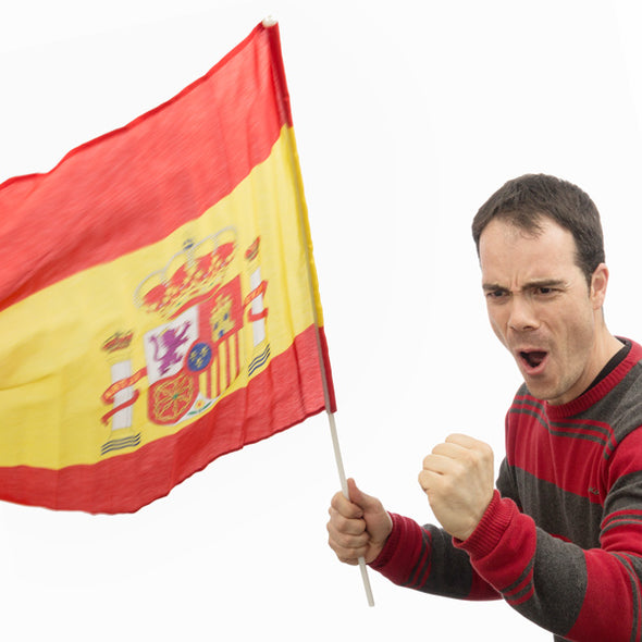 Spansk Flag med Stang 60 x 90 cm