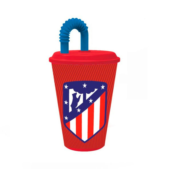 Glas med låg Atlético Madrid Plastik